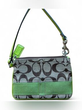 Lime Green Coach Wristlet